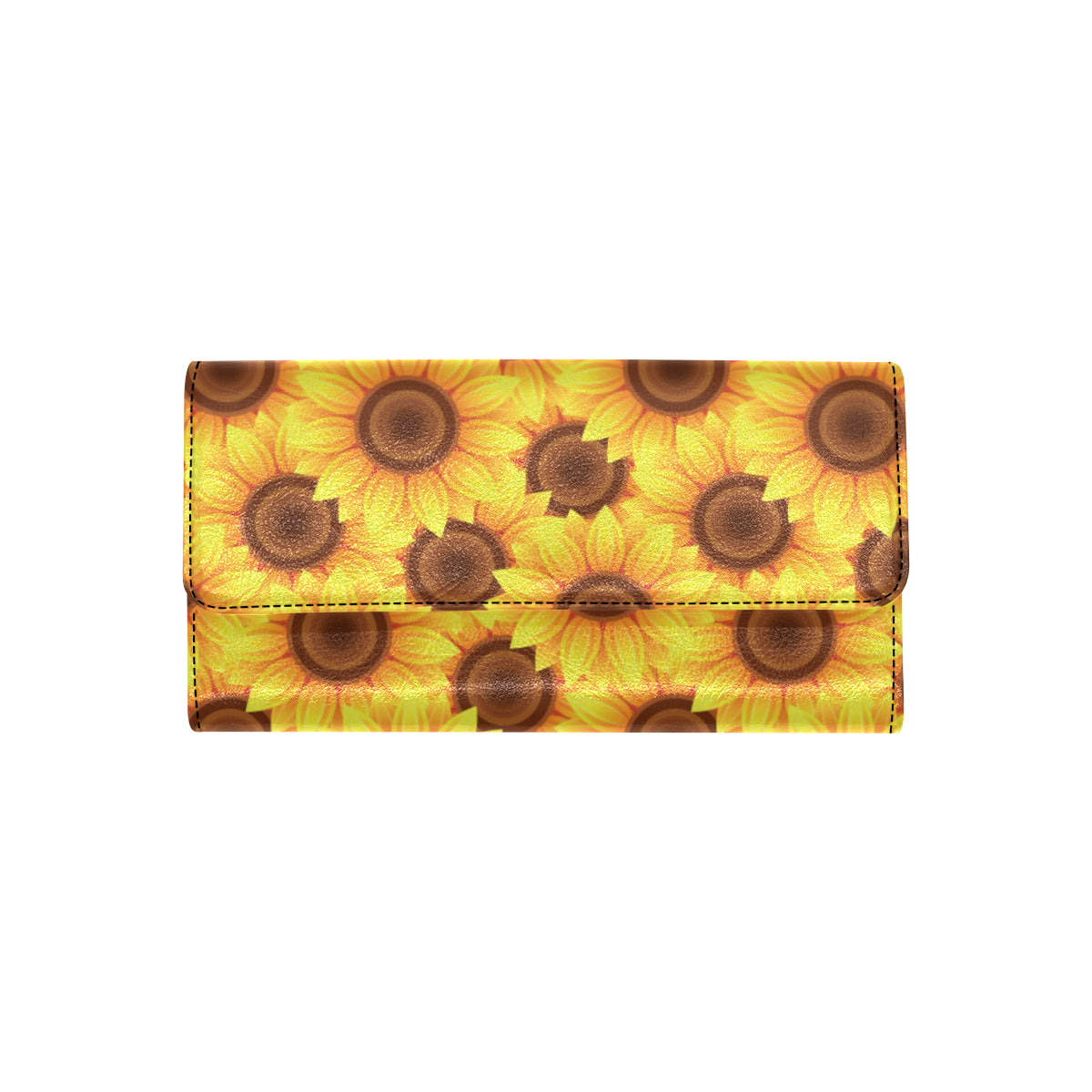 Sunflower Pattern Print Design SF07 Women's Trifold Wallet