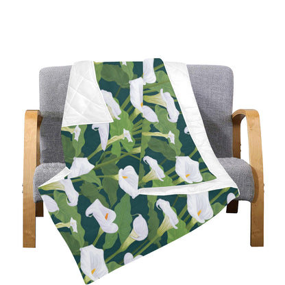 Lily Pattern Print Design 04 Premium Quilt