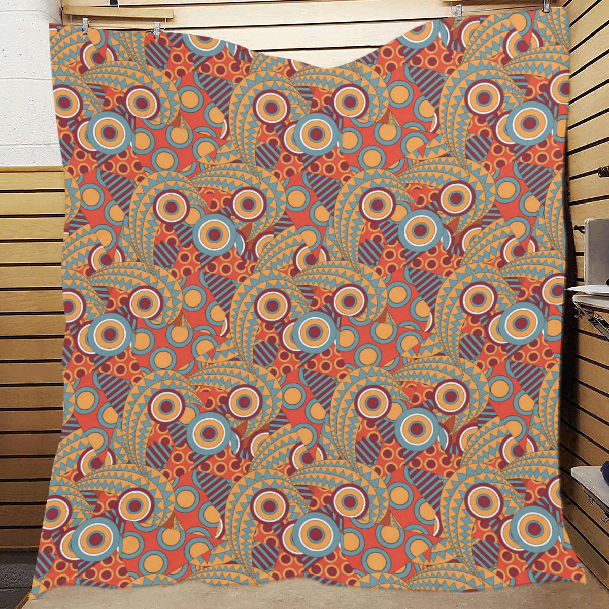 African Pattern Print Design 06 Premium Quilt