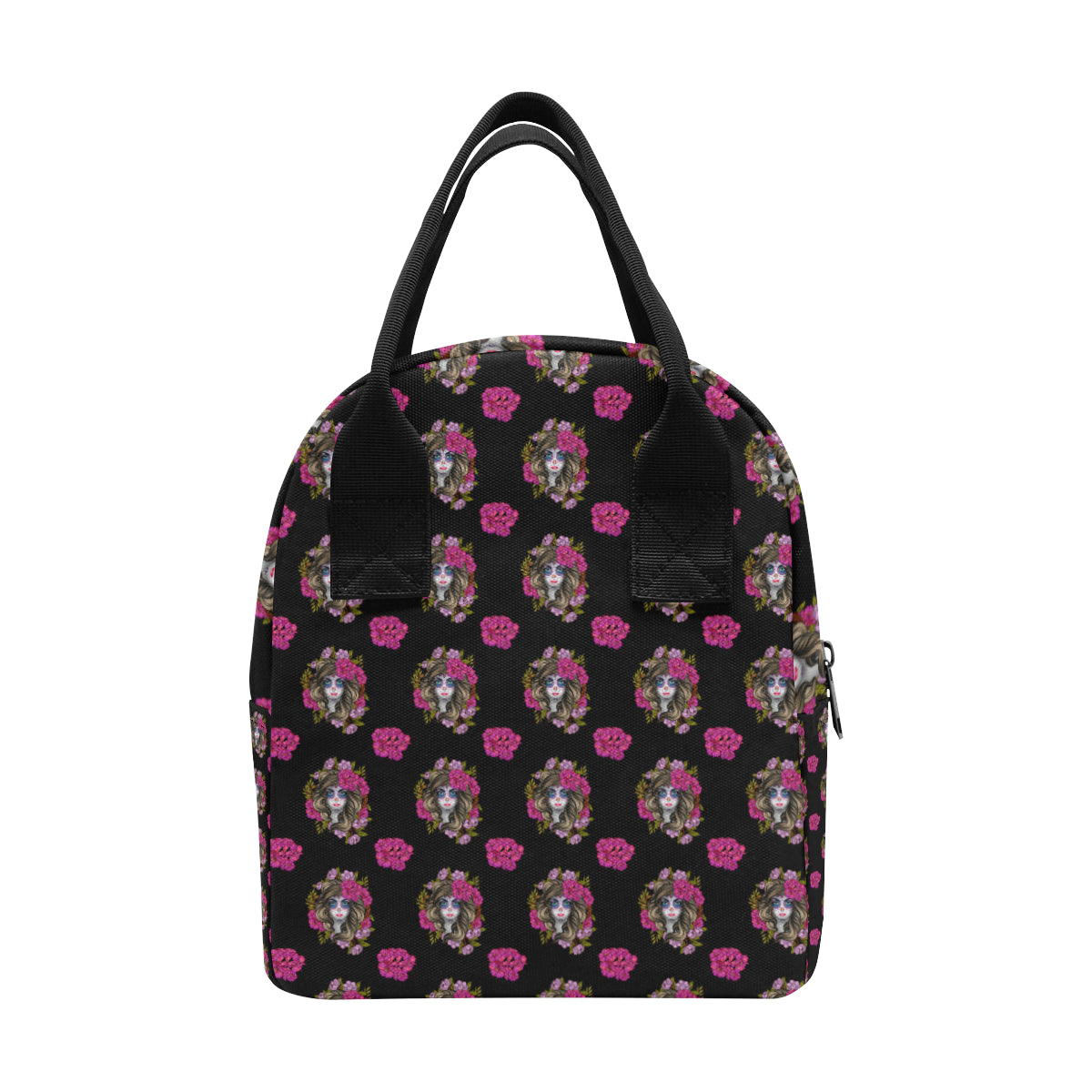 Day of the Dead Makeup Girl Insulated Lunch Bag