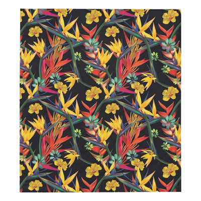 Bird Of Paradise Pattern Print Design BOP016 Premium Quilt