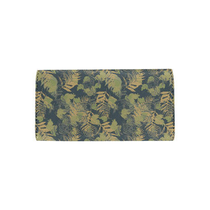 Camouflage Tropical Pattern Print Design 04 Women's Trifold Wallet