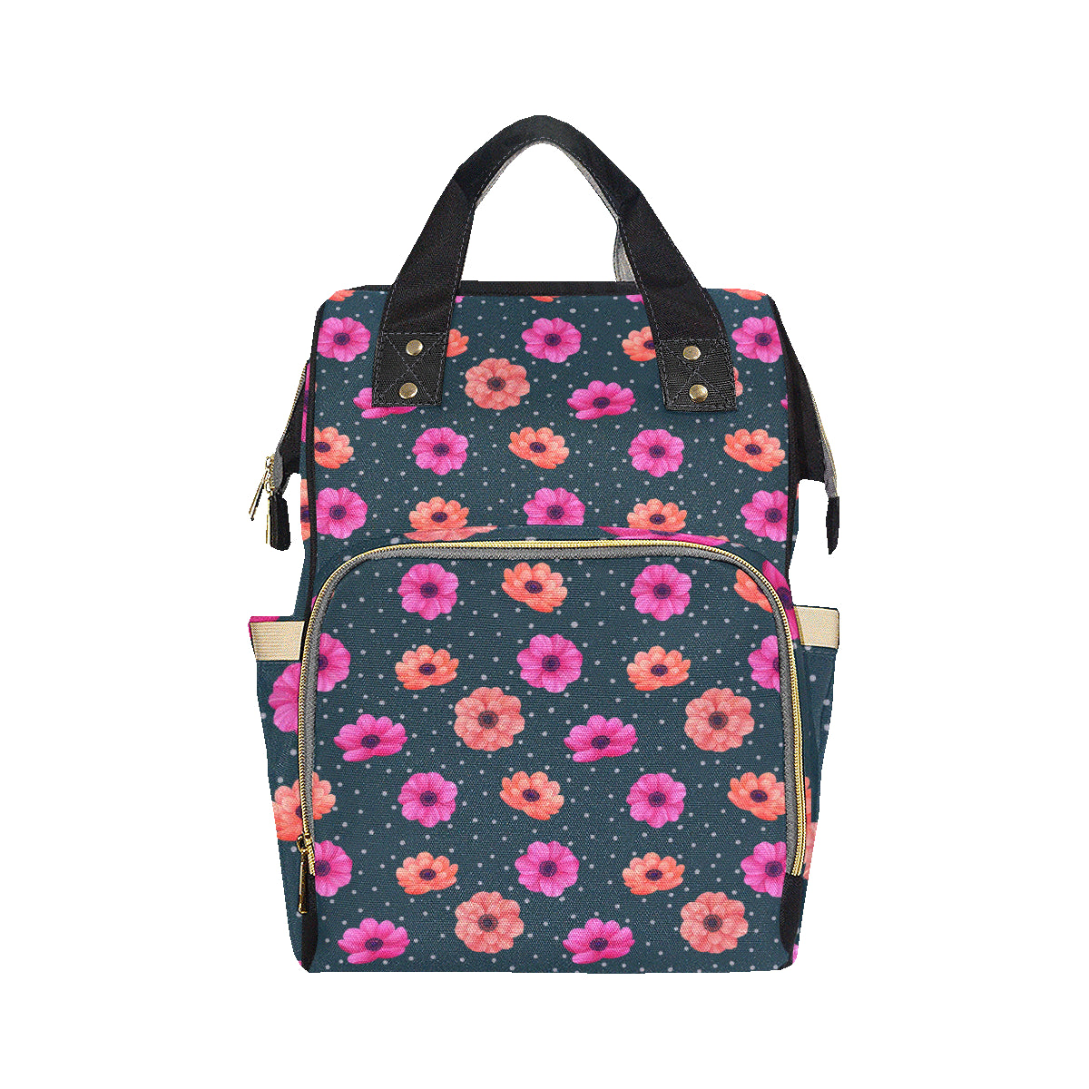 Anemone Pattern Print Design AM08 Diaper Bag Backpack