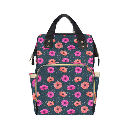 Anemone Pattern Print Design AM08 Diaper Bag Backpack
