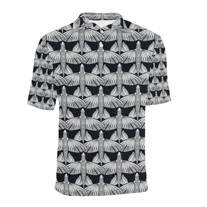 Flying Fish Pattern Print Design 03 Men Polo Shirt