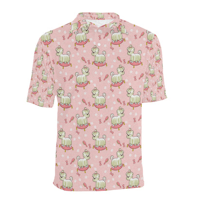 Bichons Frise Pattern Print Design 01 Men Polo Shirt