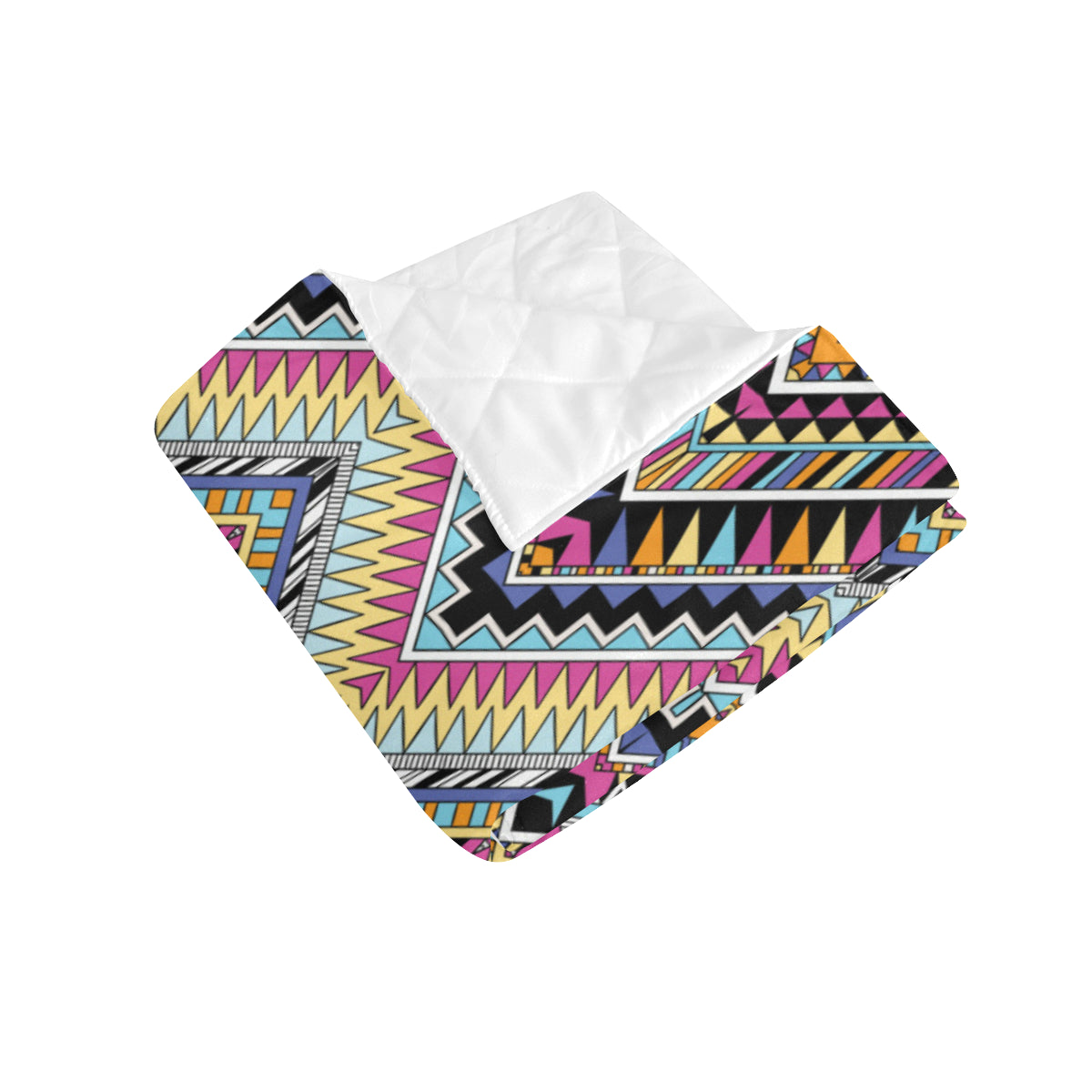 Multicolor zigzag Tribal Aztec Premium Quilt