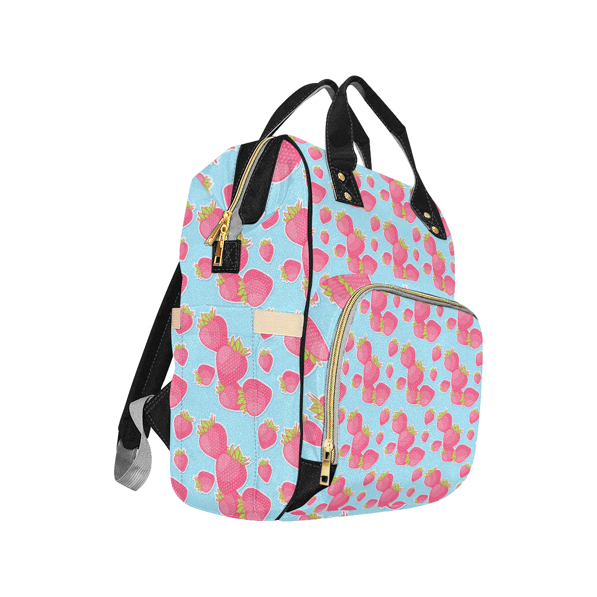Strawberry Pattern Print Design SB04 Diaper Bag Backpack