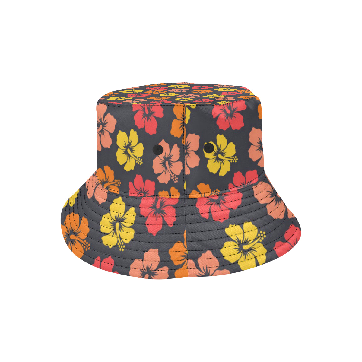 Hibiscus Pattern Print Design HB024 Unisex Bucket Hat