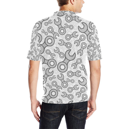 Mechanic Pattern Print Design 05 Men Polo Shirt