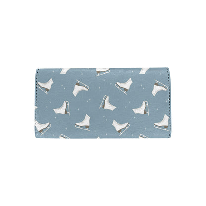 Ice Skate Pattern Print Design 02 Women's Trifold Wallet