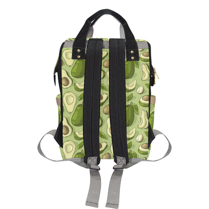 Avocado Pattern Print Design AC03 Diaper Bag Backpack