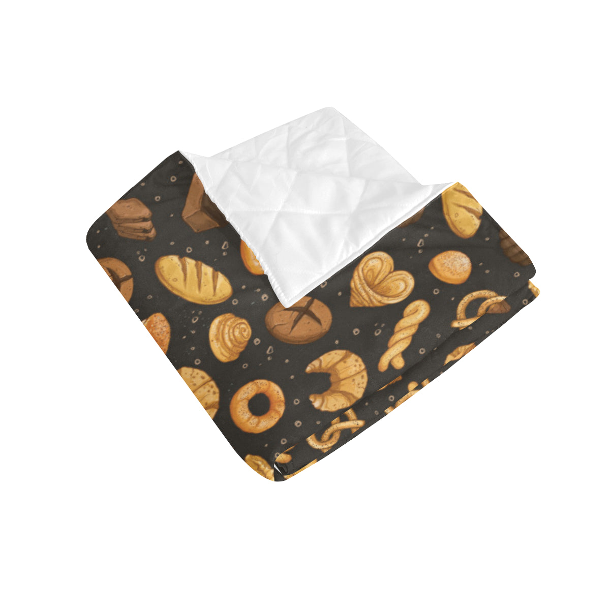 Bread Pattern Print Design 05 Premium Quilt