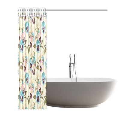 Pansy Pattern Print Design A02 Shower Curtain