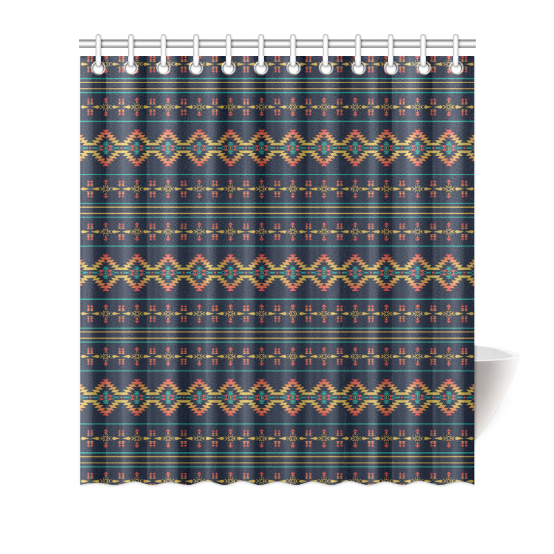 Southwest American Design Themed Print Shower Curtain