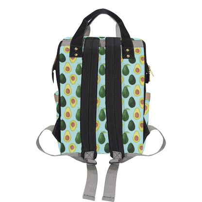 Avocado Pattern Print Design 04 Diaper Bag Backpack