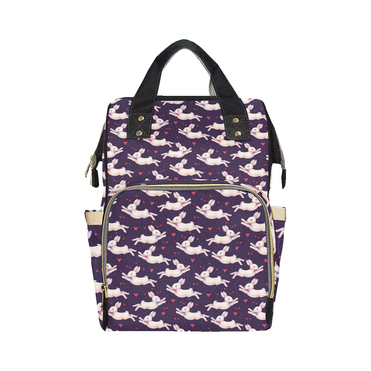 Rabbit Pattern Print Design RB016 Diaper Bag Backpack