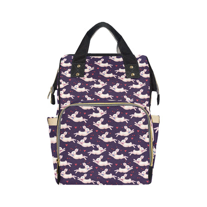 Rabbit Pattern Print Design RB016 Diaper Bag Backpack