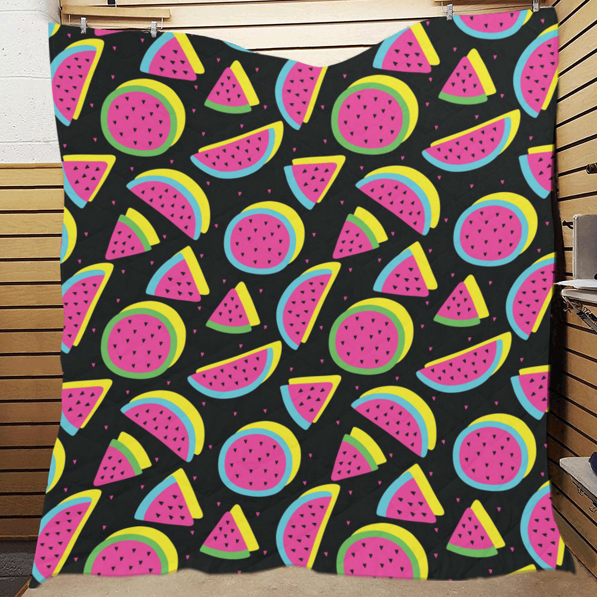 Watermelon Pattern Print Design WM07 Premium Quilt