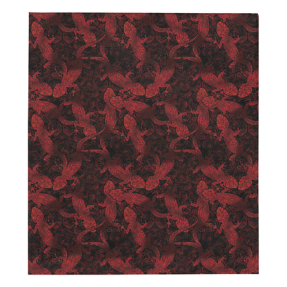 Gecko Pattern Print Design 04 Premium Quilt