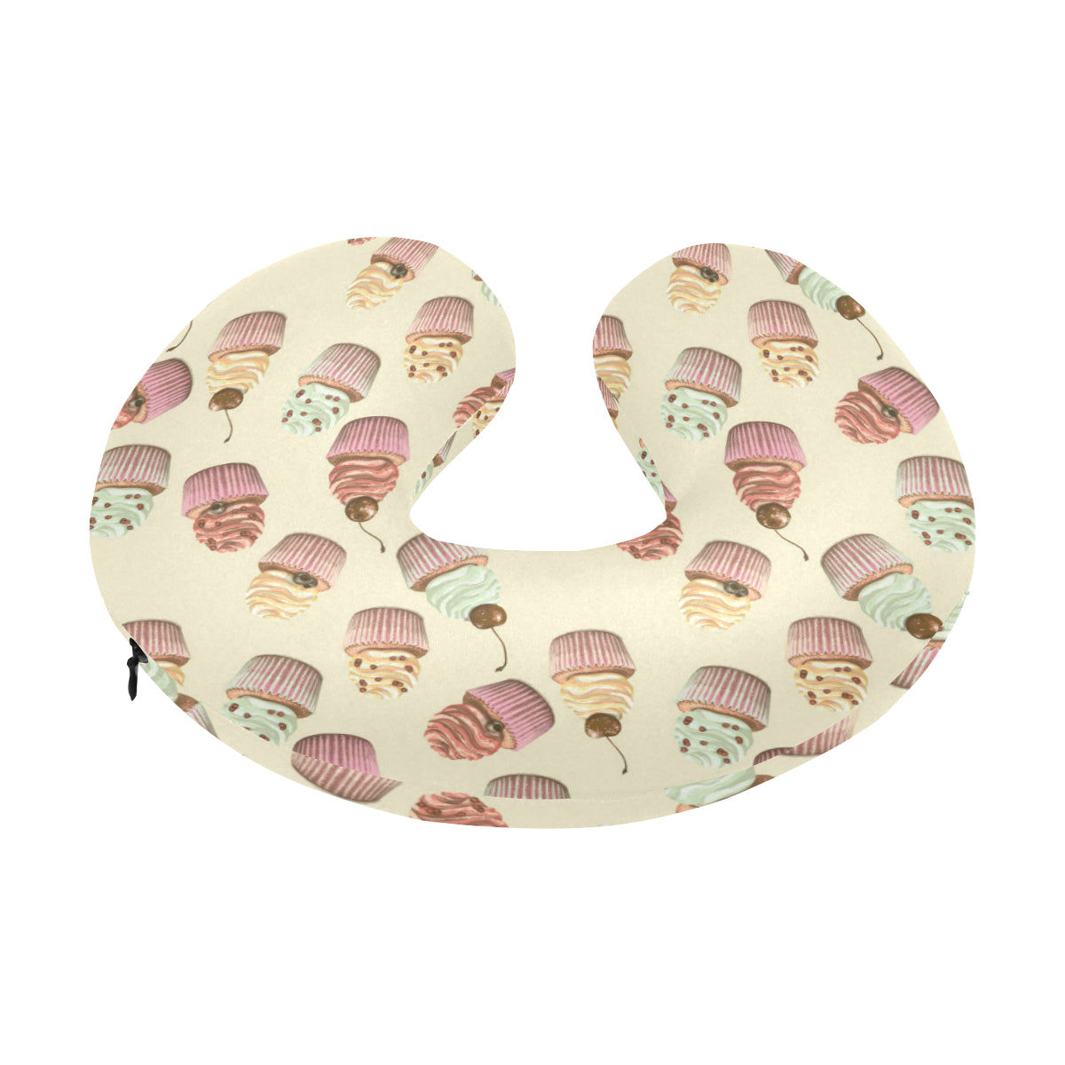 Cupcake Pattern Print Design 04 U-Shaped Travel Neck Pillow