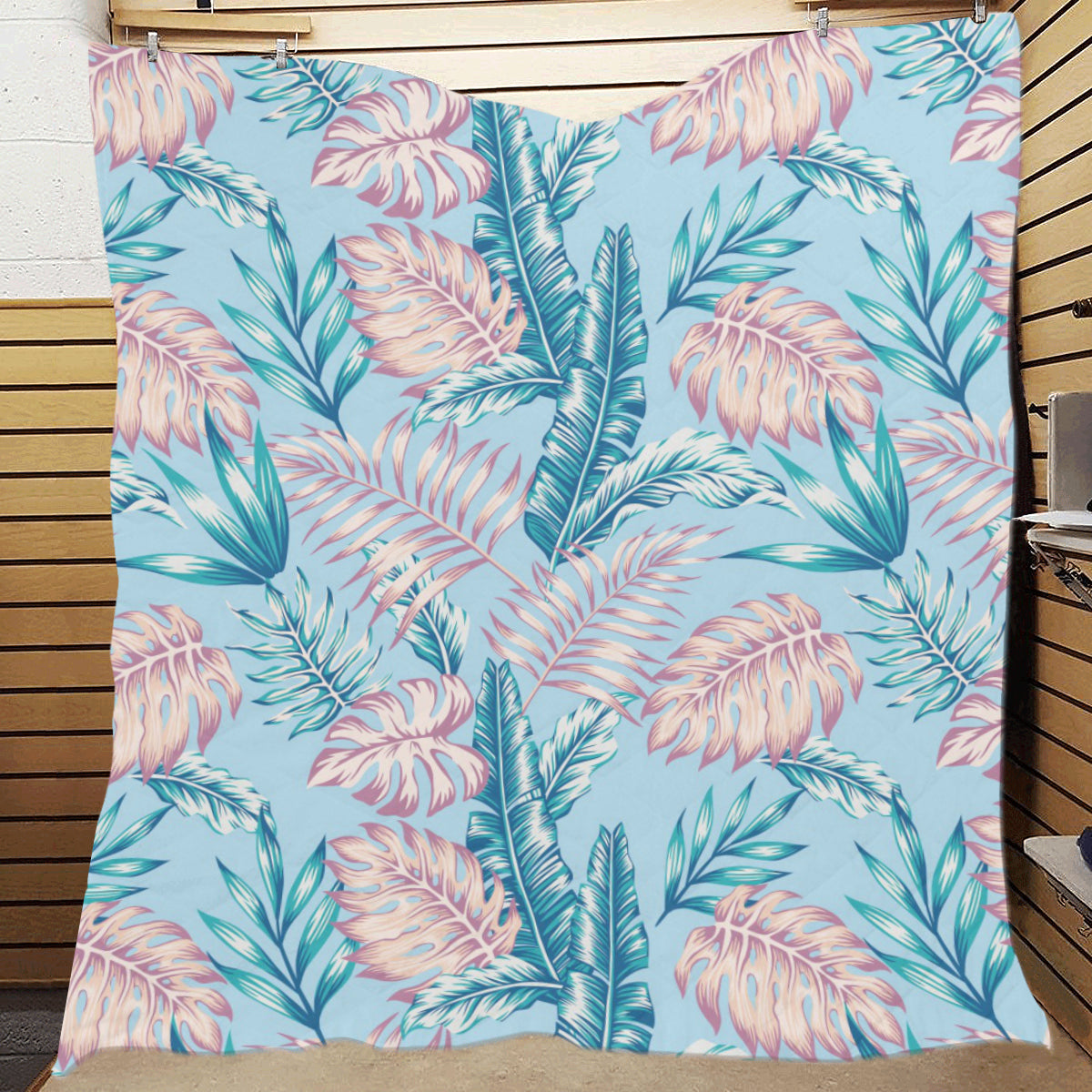 Tropical Flower Pattern Print Design TF01 Premium Quilt
