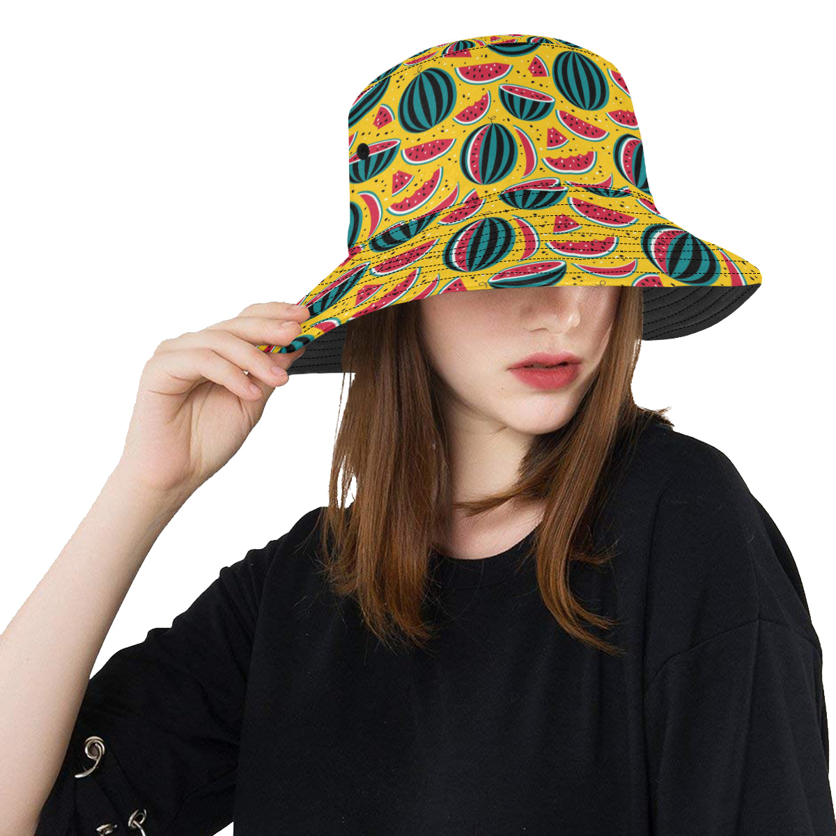 Watermelon Pattern Print Design WM02 Unisex Bucket Hat