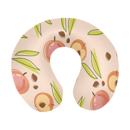 Peach Pattern Print Design A01 U-Shaped Travel Neck Pillow