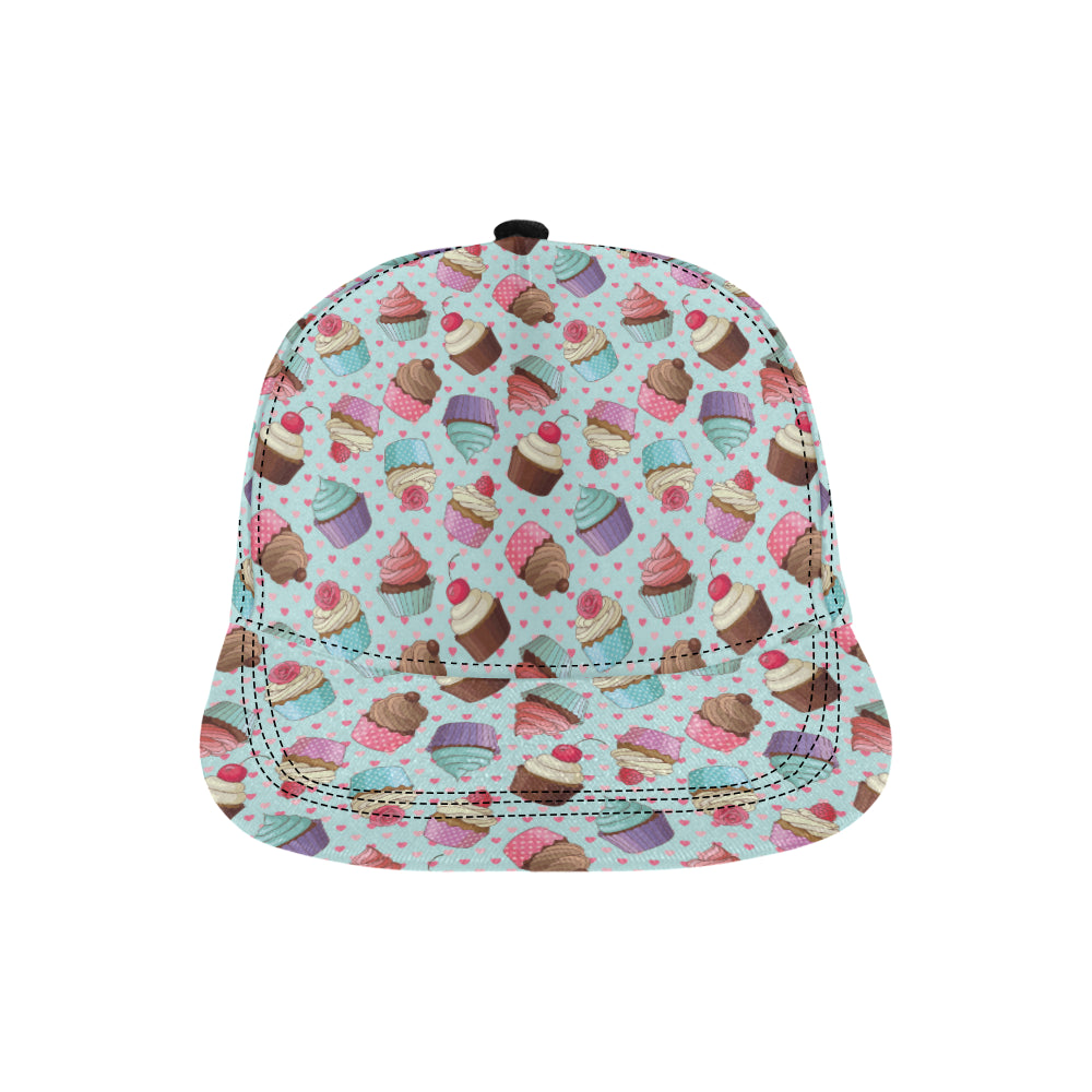Cupcakes Fancy Heart Print Pattern Snapback Cap