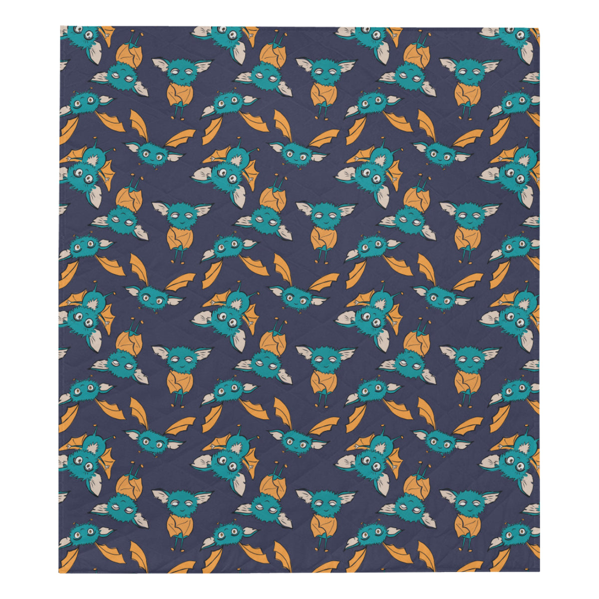 Bat Pattern Print Design 07 Premium Quilt