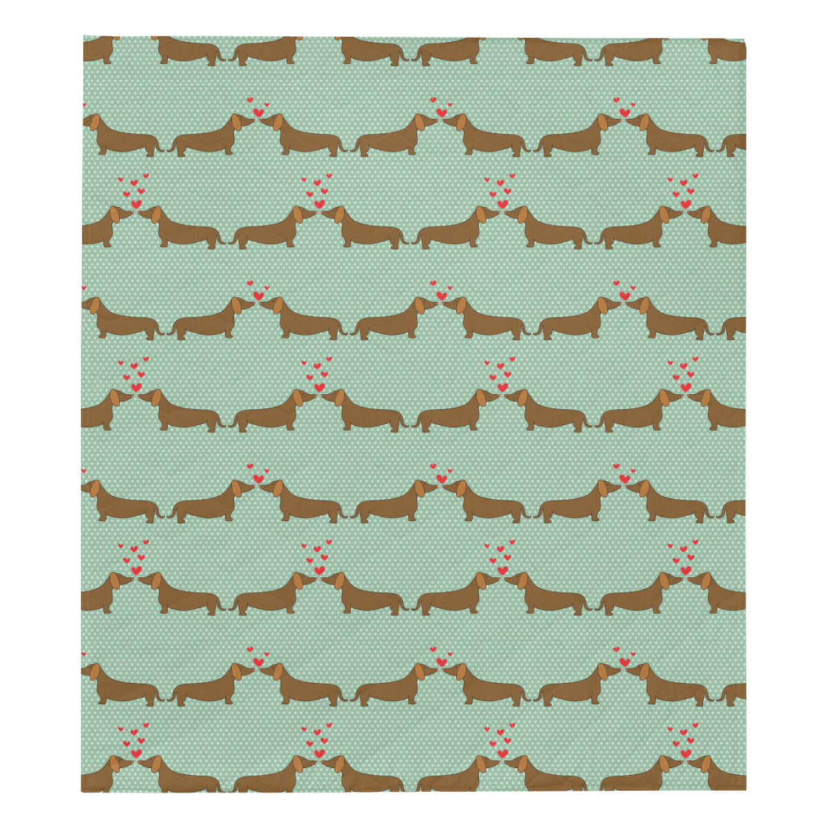 Dachshund Pattern Print Design 02 Premium Quilt