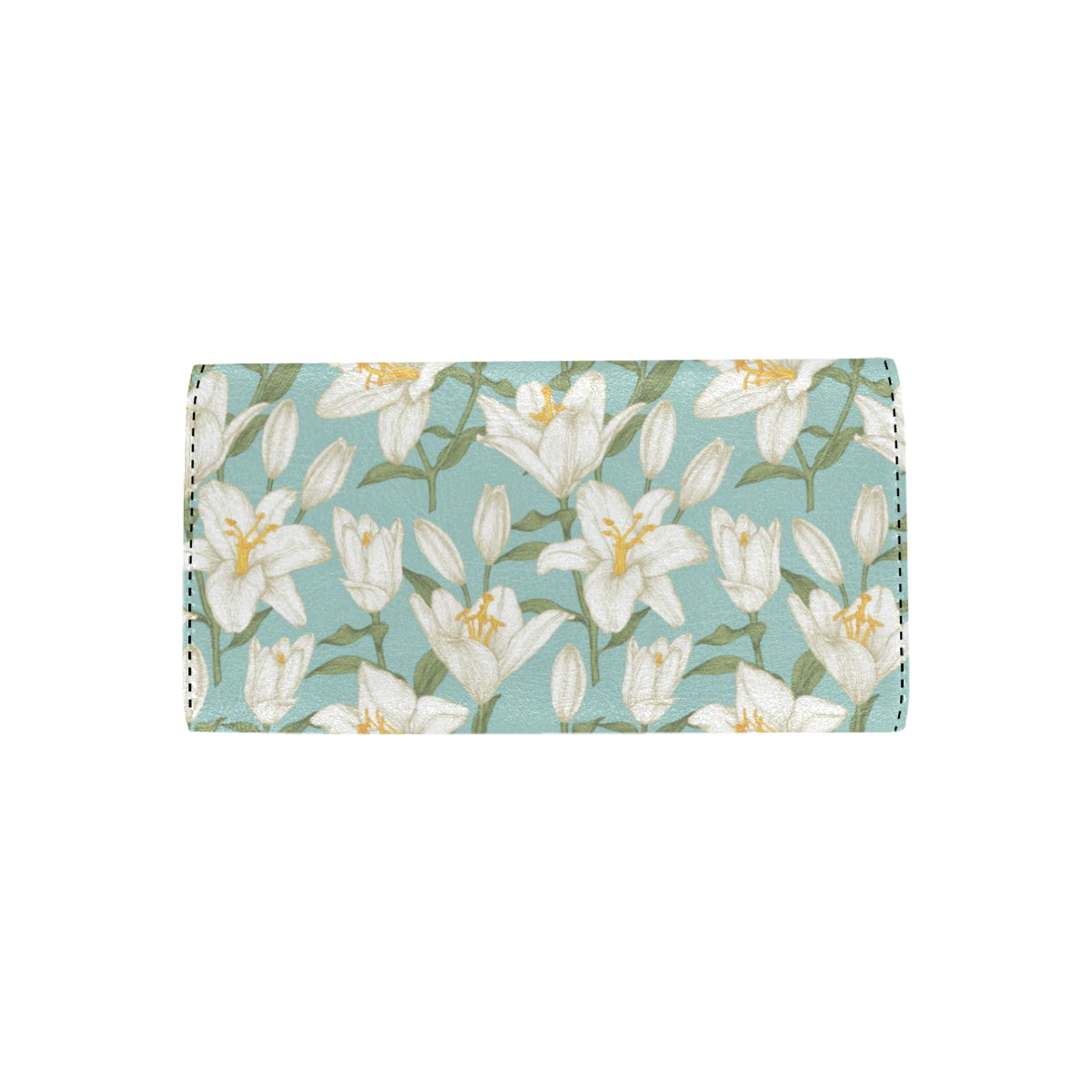 Lily Pattern Print Design LY09 Women's Trifold Wallet