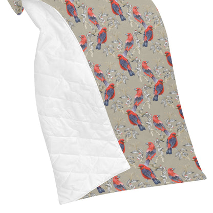 Birds Pattern Print Design 05 Premium Quilt