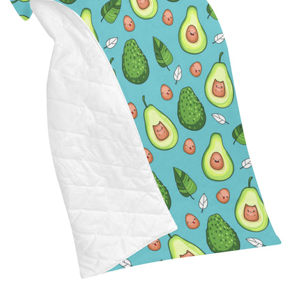 Avocado Pattern Print Design AC05 Premium Quilt