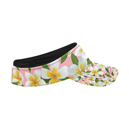 White Plumeria Pattern Print Design PM011 Unisex Sun Visor