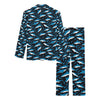 Shark Print Design LKS303 Women's Long Pajama Set
