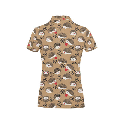 Hedgehog Print Design LKS403 Women's Polo Shirt