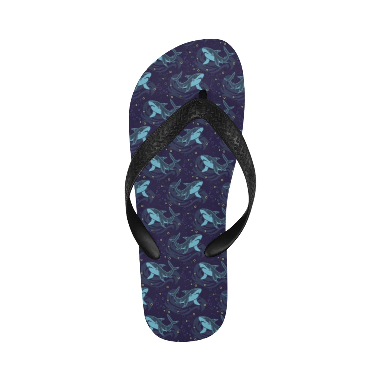 Shark Print Design LKS306 Flip Flops