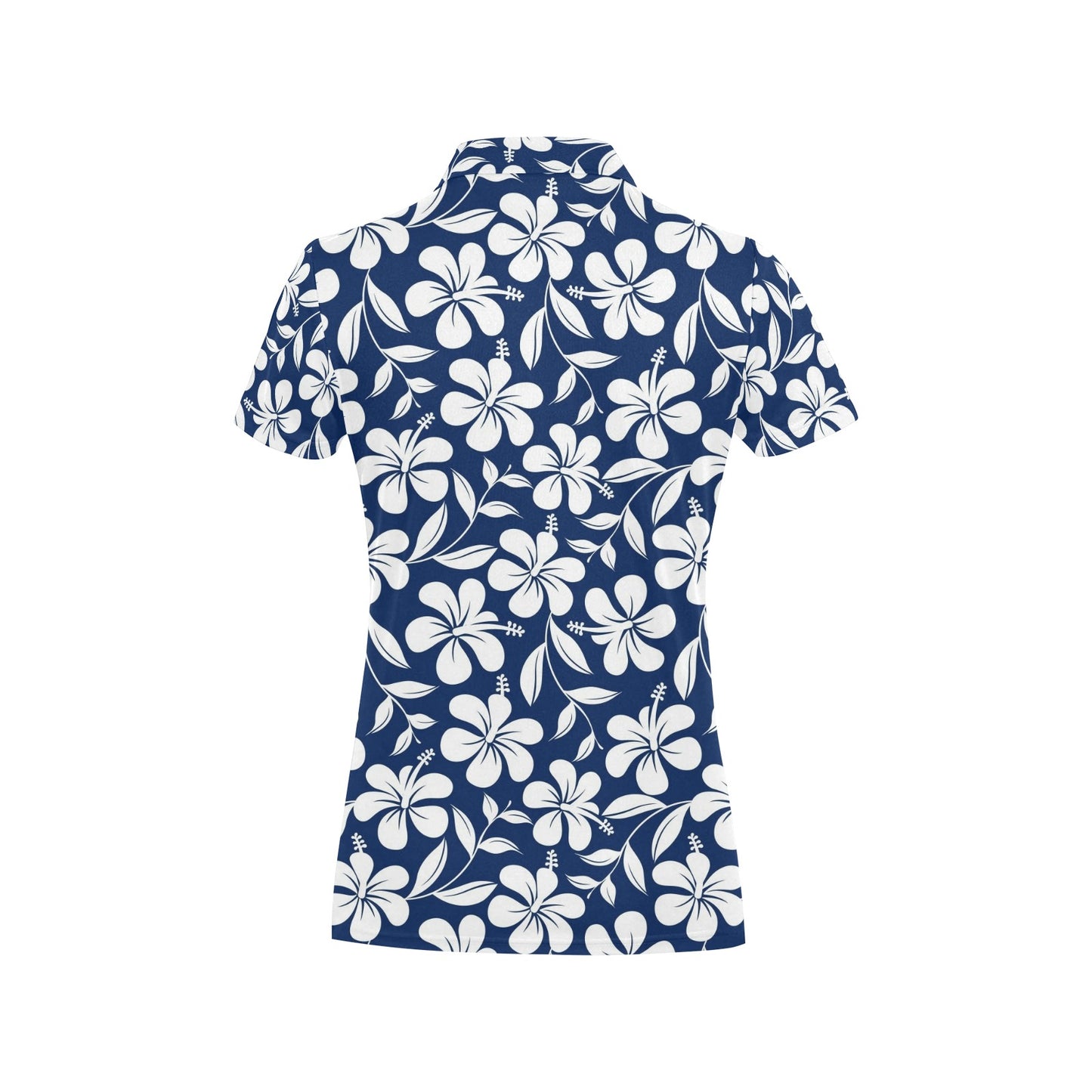 Hibiscus Pattern Print Design HB031 Women's Polo Shirt