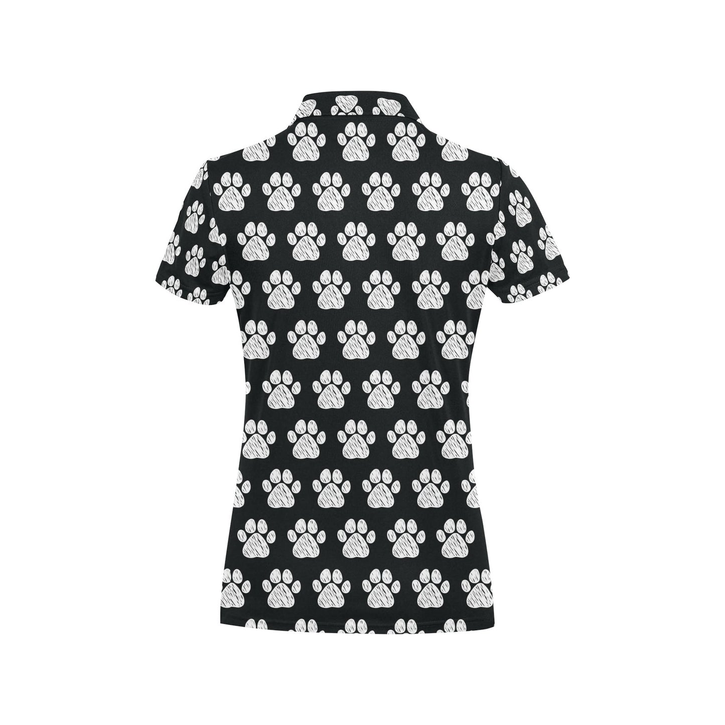 Paw Pattern Print Design A02 Women's Polo Shirt