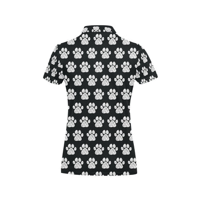 Paw Pattern Print Design A02 Women's Polo Shirt