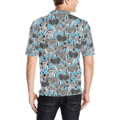 Zebra Print Design LKS305 Men Polo Shirt