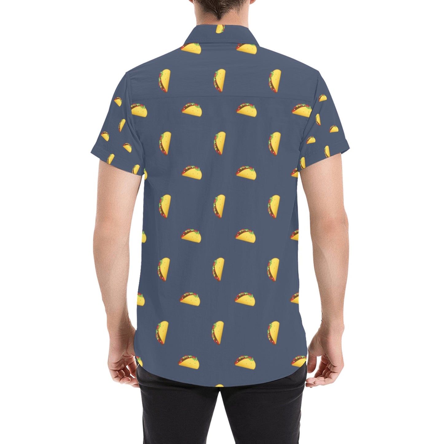 Taco Print Design LKS305 Men Short Sleeve Button Up Shirt