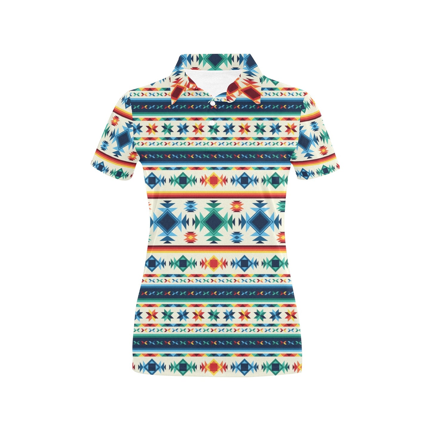 Aztec Pattern Print Design 02 Women's Polo Shirt