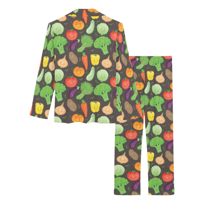 Vegan Funny Themed Design Print Women's Long Pajama Set