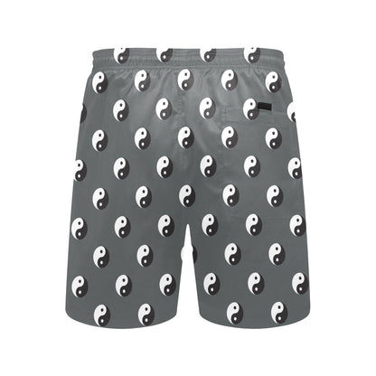 Yin Yang Print Design LKS303 Men's Swim Trunks Beach Shorts