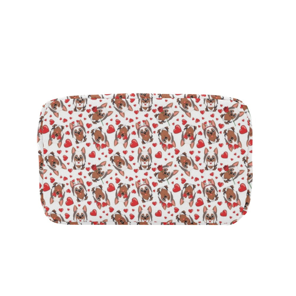 Silky Terriers Heart Print Design LKS302 Insulated Lunch Bag