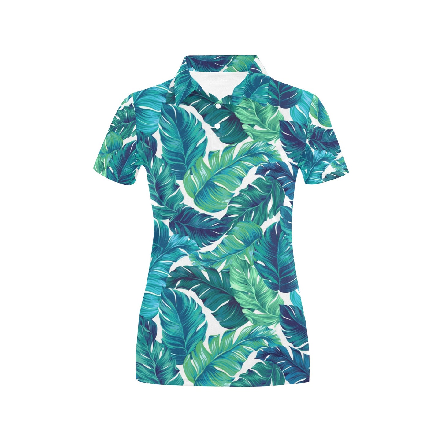 Brightness Tropical Palm Leaves Women's Polo Shirt