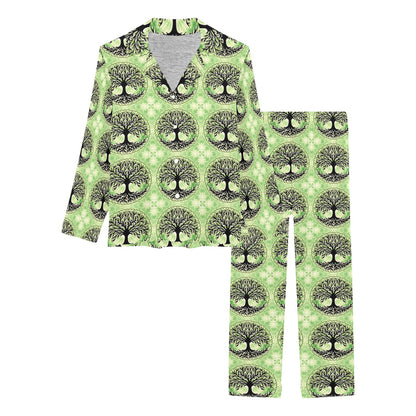 Celtic Pattern Print Design 010 Women's Long Pajama Set