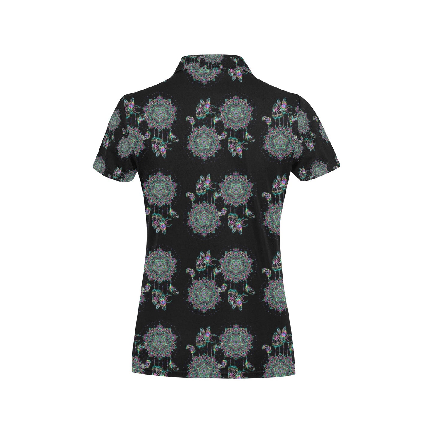 Dream Catcher Colorful Hand Draw Women's Polo Shirt